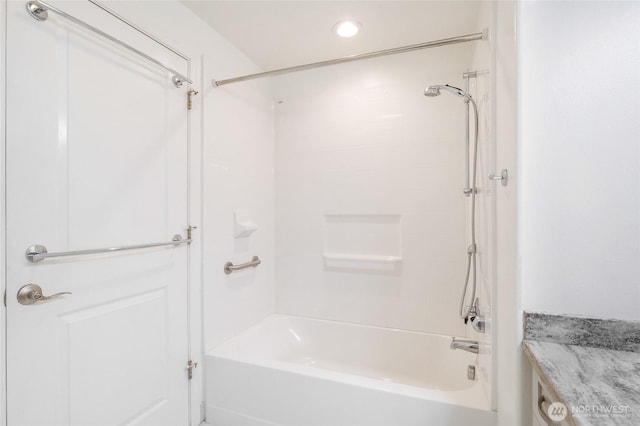 bathroom featuring recessed lighting