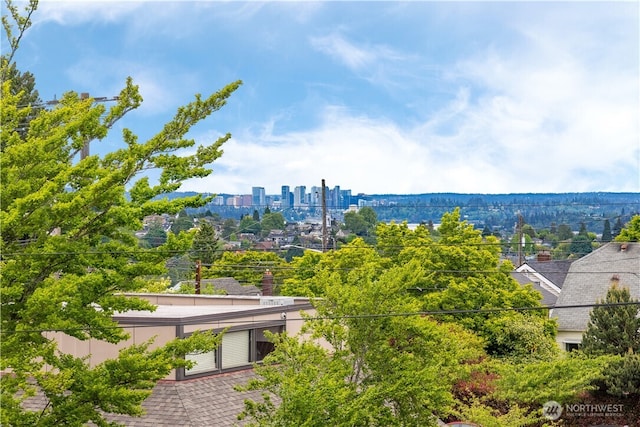 aerial view featuring a view of city