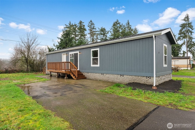 manufactured / mobile home with crawl space