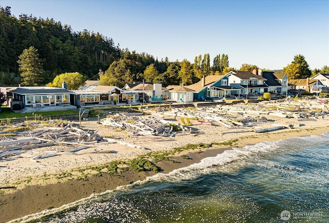 property view of water with a residential view