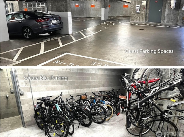 garage with bike storage