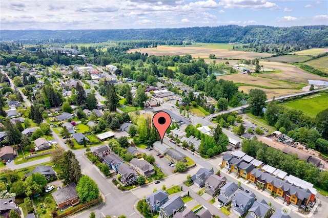 bird's eye view with a residential view