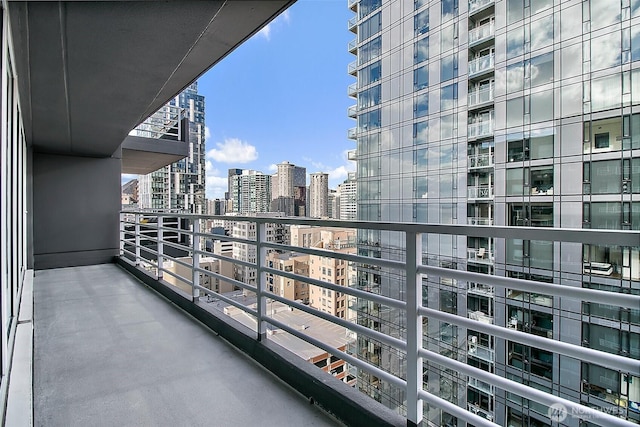 balcony featuring a city view