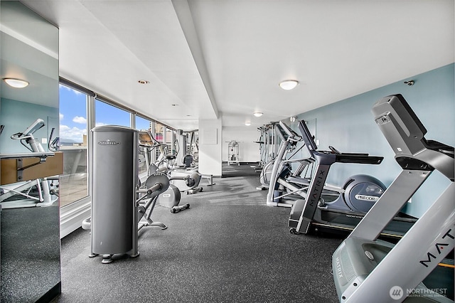 view of exercise room