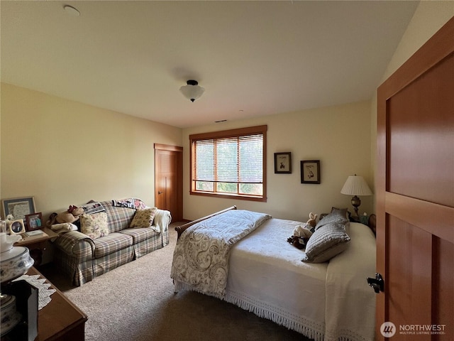 view of carpeted bedroom