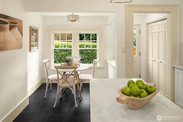 dining area with baseboards