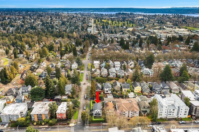 bird's eye view with a residential view