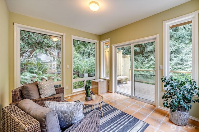 view of sunroom