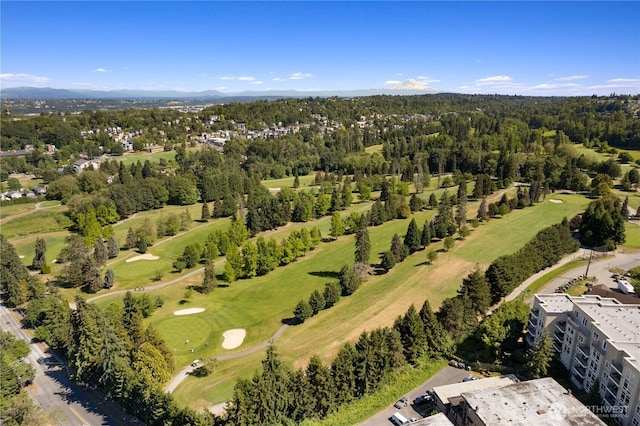 birds eye view of property featuring golf course view