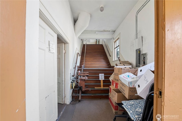 interior space with stairs