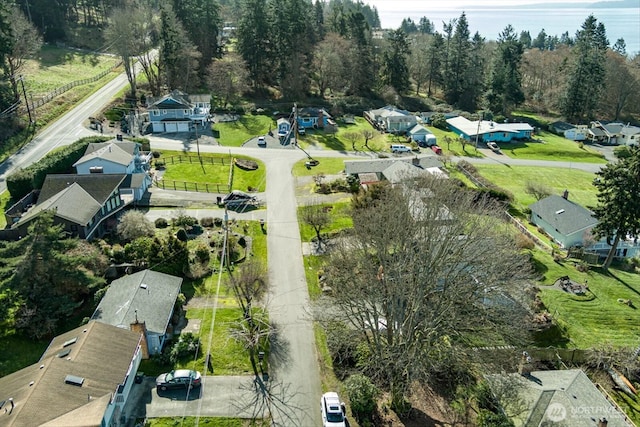 aerial view featuring a residential view