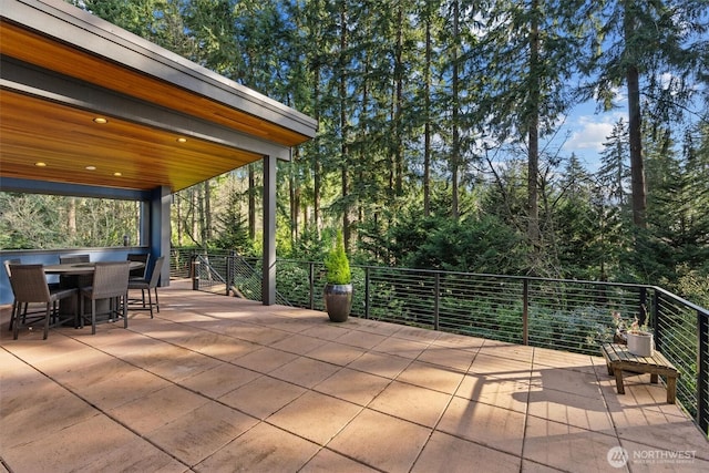 view of patio / terrace featuring outdoor dining area