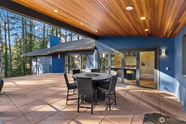 view of patio with outdoor dining space