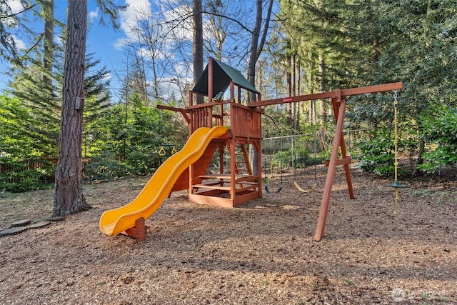 view of jungle gym