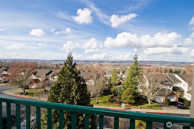 balcony with a residential view