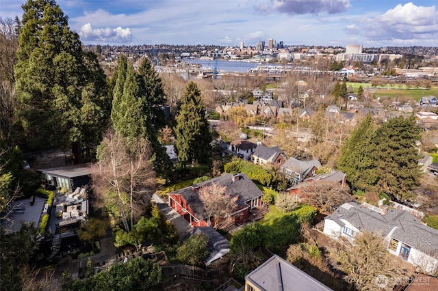 bird's eye view featuring a view of city