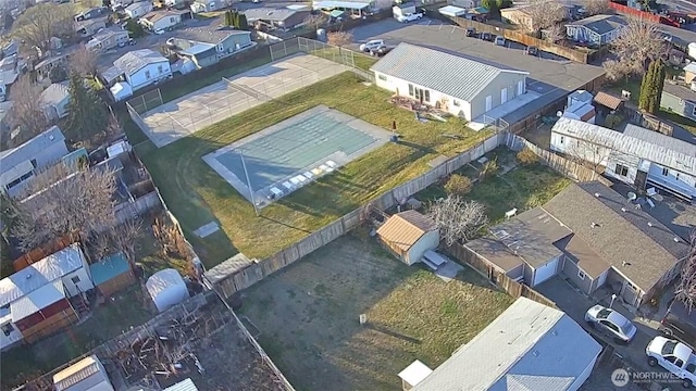 aerial view featuring a residential view