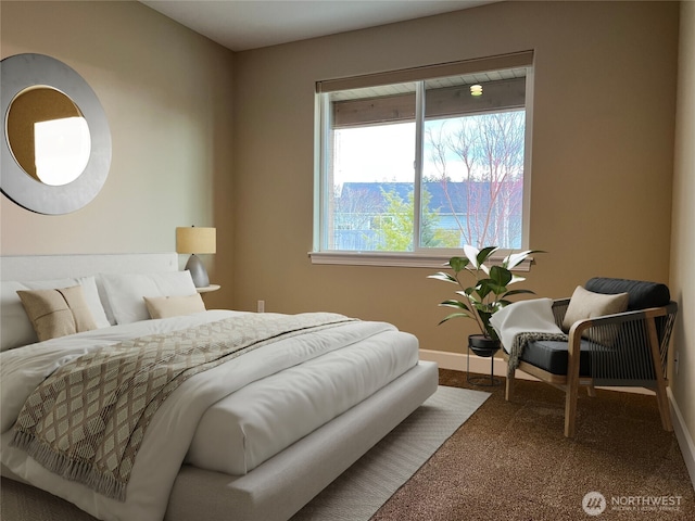 bedroom with baseboards