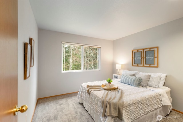 carpeted bedroom with baseboards