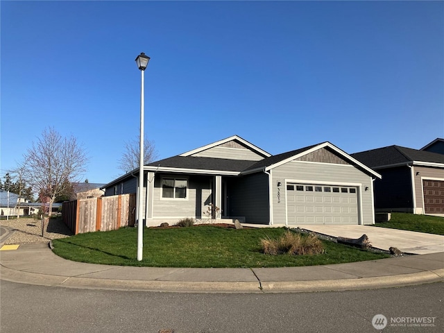 3601 Page St, Port Angeles, WA 98362 - ranch-style home with an attached garage and concrete driveway
