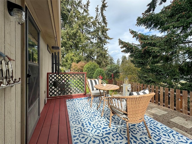 wooden deck with fence