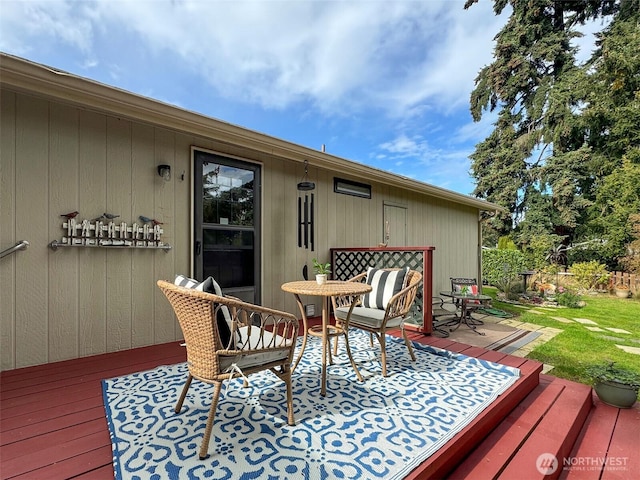 view of wooden deck