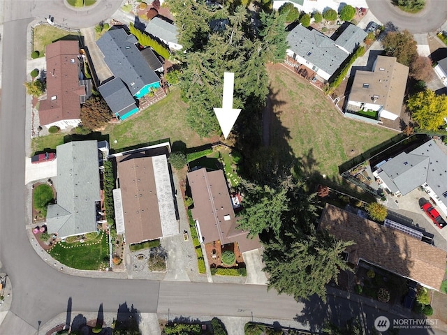 drone / aerial view featuring a residential view