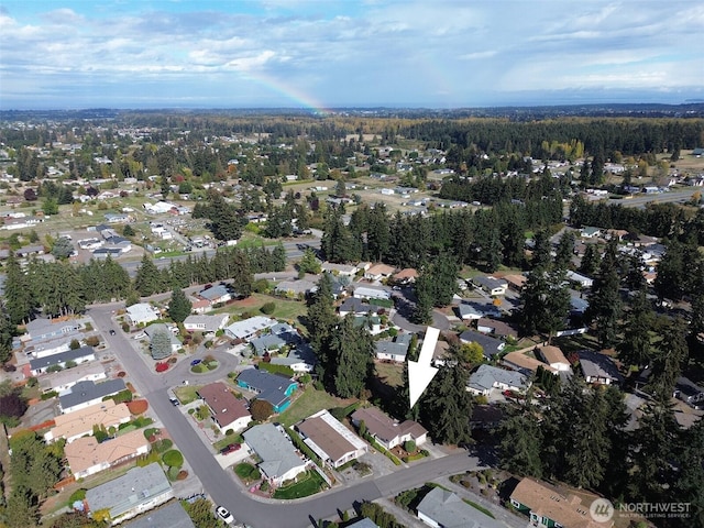 drone / aerial view featuring a residential view