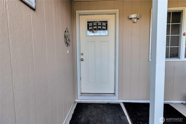 view of doorway to property