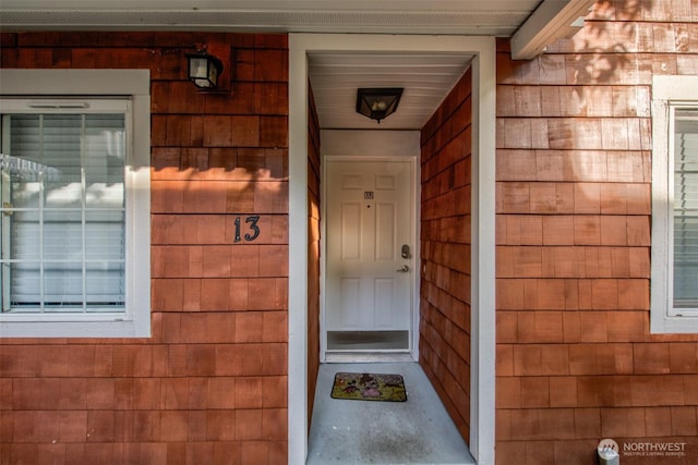 view of doorway to property