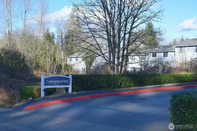 view of road featuring curbs