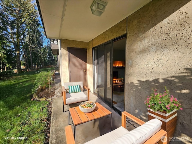 balcony with outdoor lounge area