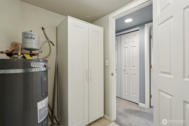 interior space with water heater