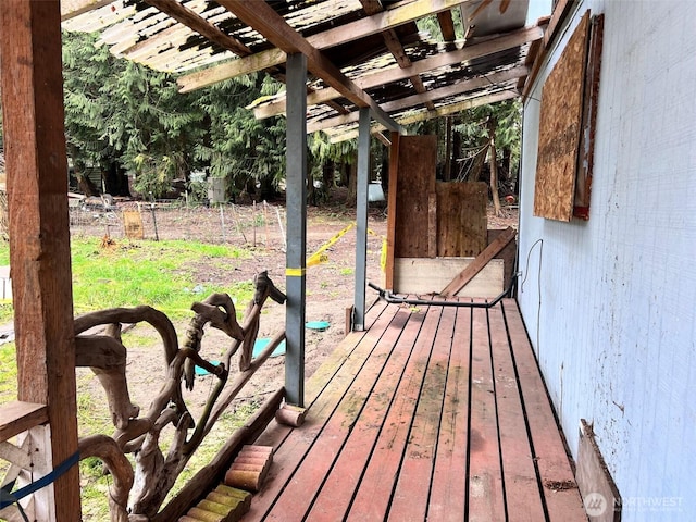 view of wooden terrace