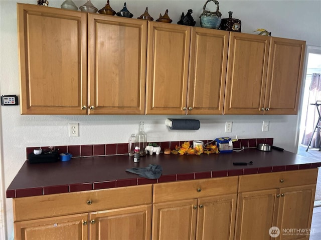 kitchen with tile counters