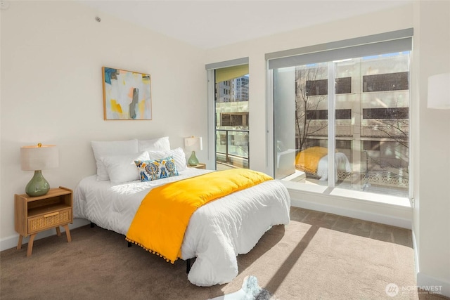 view of carpeted bedroom