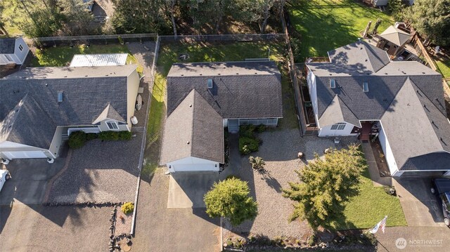 drone / aerial view featuring a residential view