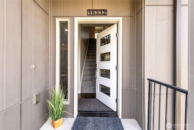 view of doorway to property