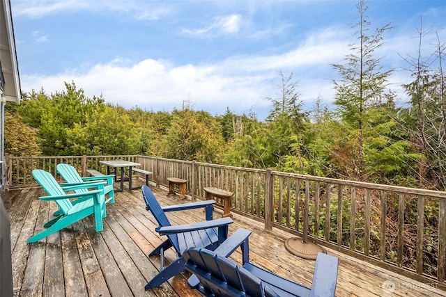 view of wooden terrace