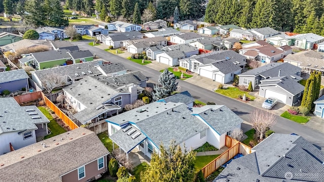 drone / aerial view with a residential view