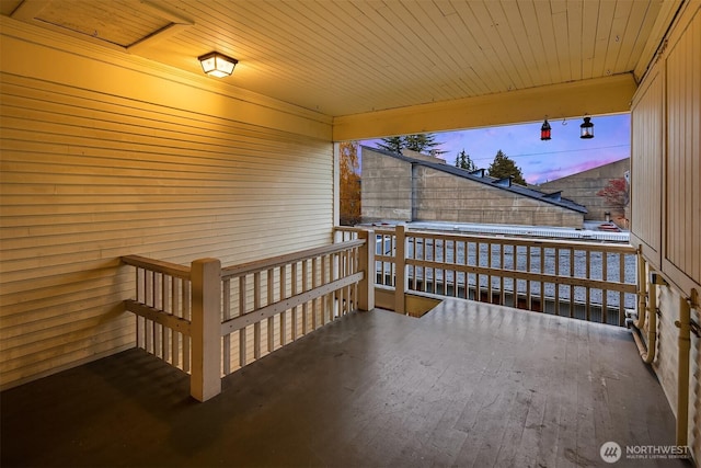 wooden deck with a porch