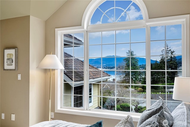 room details with a mountain view