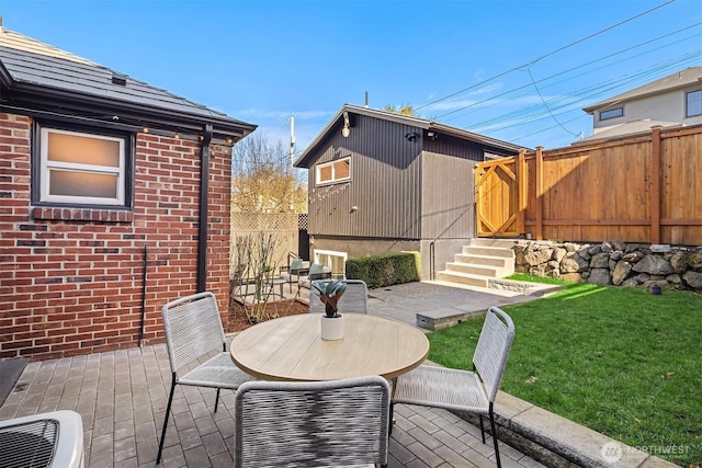 view of patio / terrace with fence