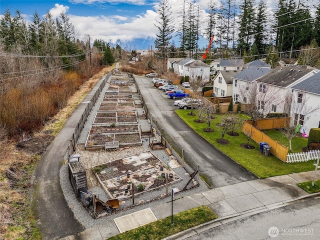 drone / aerial view featuring a residential view