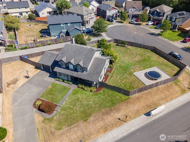 birds eye view of property featuring a residential view