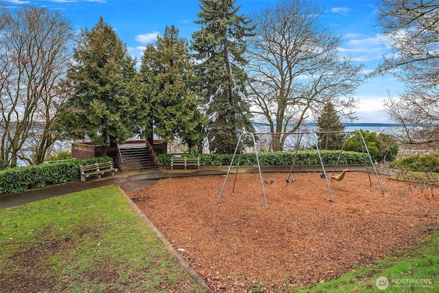 view of yard with playground community