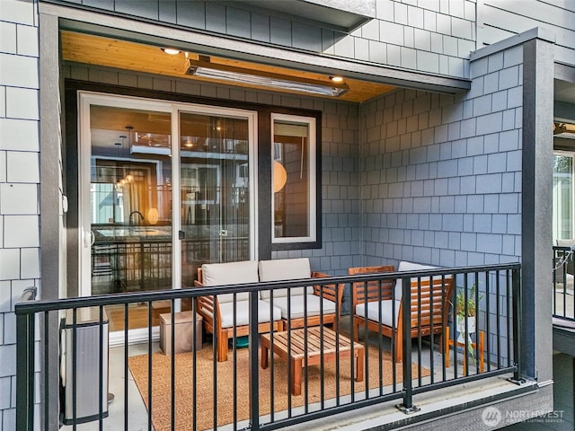 exterior space with an outdoor hangout area