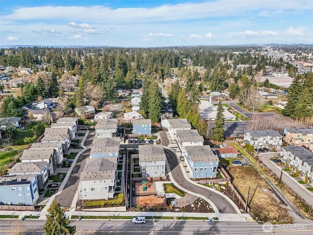 bird's eye view with a residential view