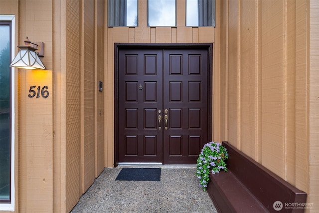 view of doorway to property