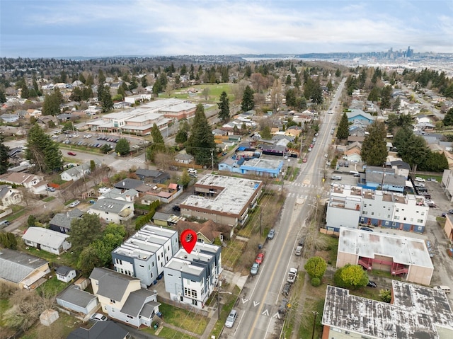 bird's eye view with a residential view